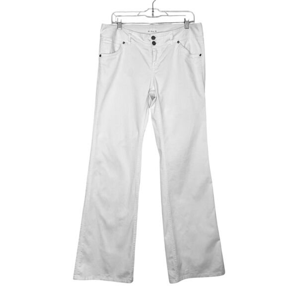 The Christie Fit Flare Jean 10 Tall White Mid Rise Chino Pant Nautical Coastal - Picture 1 of 12